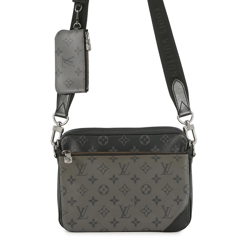 Louis Vuitton Shoulder Bag Monogram Eclipse Black Reverse Trio Messenger Black